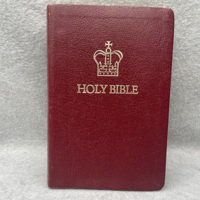 King James Version Holy Bible Gift Edition Deluxe Imitation Leather Burgundy 80s-image