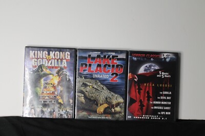 Monster/horror DVDs--Lake Placid 2; King Kong vs Godzilla; The Gorilla; 4 more-image