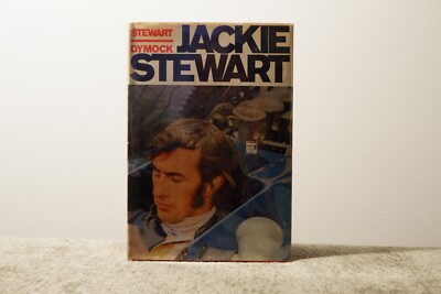 Jackie Stewart book, first edition, signed with the message, German text-image