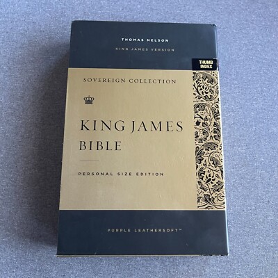 KJV Personal Size Reference Bible, Sovereign Collection, Leathersoft, Purple, Re-image