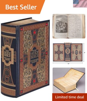 Collectible Leather King James Bible Gift Edition with Dore Illustrations - 10x8-image