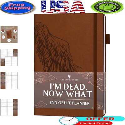 Legend End-of-Life Planner: Final Arrangements & Wishes Organizer - 7x10 Leather-image