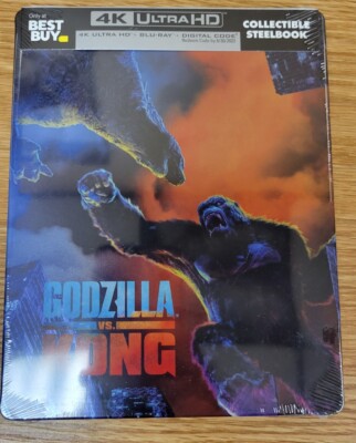 Godzilla Vs Kong 4K UHD + Blu-Ray + Digital  Steelbook - sealed - free ship-image