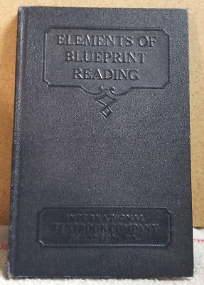 Elements of Blueprint Reading by I.C.S. Staff Leather Bound 1937 edition 209B-image