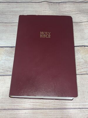 Holy Bible NKJV Giant Print Center Column Reference Edition Nelson 1994 Red-image