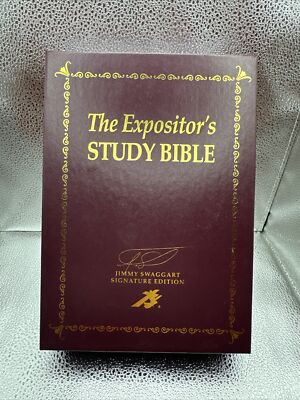 The Expositor’s Study Bible Jimmy Swaggart Signature Signed Edition Leather C7-image