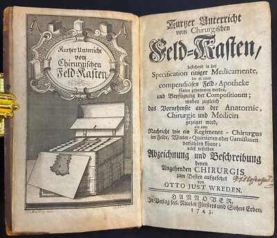 Antique 1743 PHARMACOLOGY & MEDICINE Pharmacopia's 2 TITLES IN 1 Medical Book-image