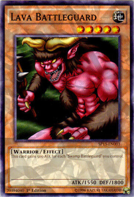 3 x Lava Battleguard - SP15-EN003 - Shatterfoil - 1st Edition Near Mint, English-image