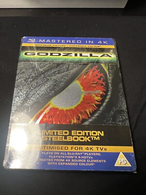 Godzilla Steelbook 1998 (blu-ray Disc, 4k, Uk) SEALED Mastered In 4k Region -image
