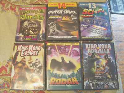 Classic Sci Fi Science Fiction DVD Lot of 6 Rodan Godzilla King Kong Gamera-image