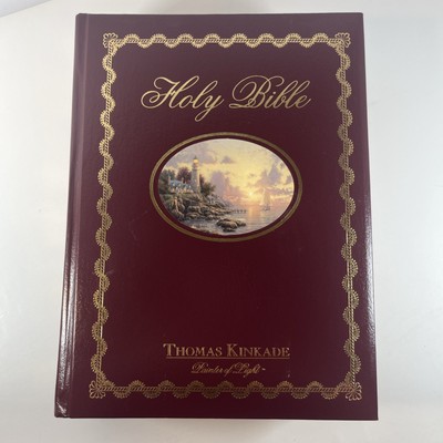 Thomas Kincade Painter Of Light Holy Bible NKJV 1985 Family History Pictures-image