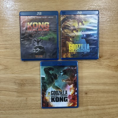 Godzilla & Kong 3 Movie Blu-ray Bundle Lot - 5 Discs-image