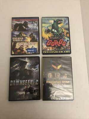 4 DVDs, Gorgo, The Dawnseeker, Pacific Rim:Uprising, Triple Feature:King Kong-image