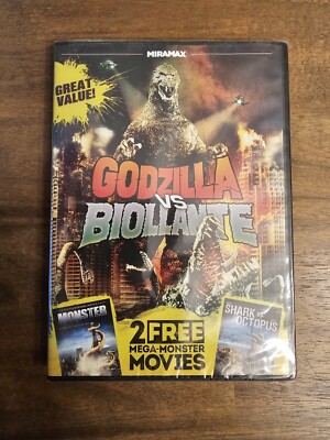 Godzilla vs. Biollante/Monster/Shark vs. Octopus (DVD, 2013) Brand New Sealed -image