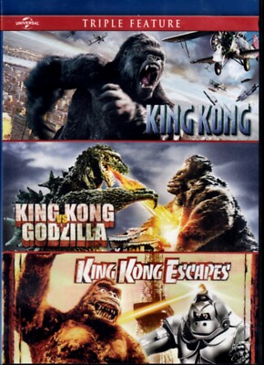 King Kong + King Kong vs Godzilla  +King  Kong Escapes - New DVD Set-image