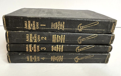 Audels 1923 Carpenters and Builders Guide Books Set Volumes 1 - 4 Leather-image