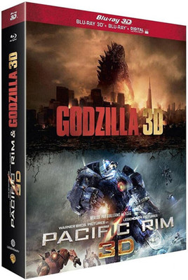 Godzilla / Pacific Rim 3D NEW Blu-Ray 4-Disc Box Set Aaron Taylor-Johnson-image