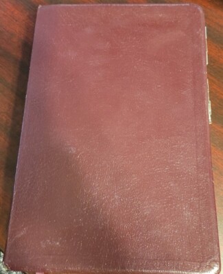 Vintage NIV Study BIBLE 1985 Burgundy Bonded Leather Red Letter-image