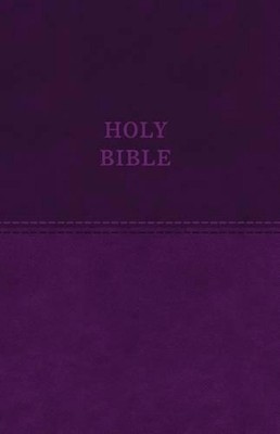 KJV Holy Bible: Value Large Print Thinline, Purple Leathersoft, Red Letter, Comf-image