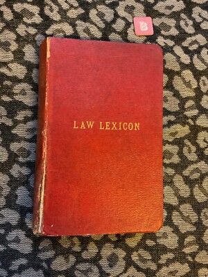 Joseph Morris RARE BOOK , 1905 THE POCKET LAW LEXICON , LEATHERBOUND-image