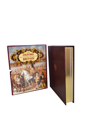 The Oxford Illustrated History of Britain Leather Bound Gold Gilt Edges HTF LE-image