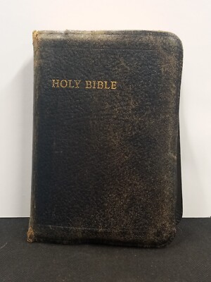 HolyBible Master Guide Edition Red Letter Genuine BLK Leather 1957 PHILADELPHIA -image