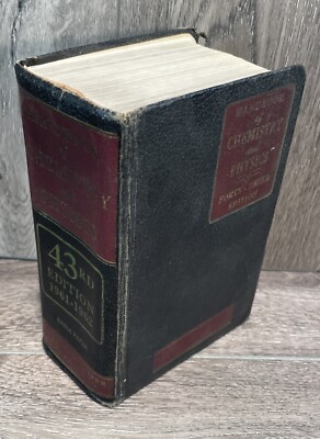 Vintage Ready Reference Handbook of Chemistry & Physics 1961-1962 43rd Edition-image