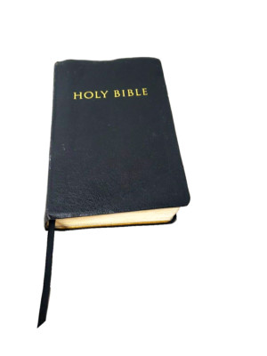 Holy Bible Reference Bonded Leather Black Zondervan KJV Red Leather '94 LG Print-image