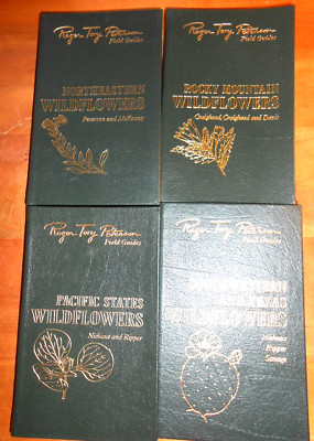 Easton Press Roger Tory Peterson Field Guides 4 WILDFLOWERS 50th Annv Leather LN-image
