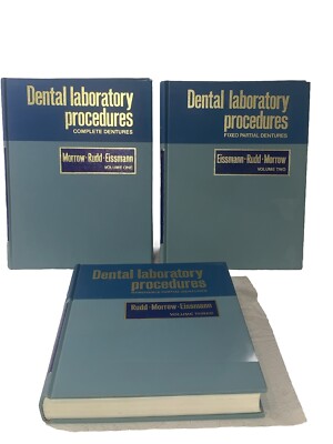 DENTAL LABORATORY PROCEDURES COMPLETE SET  VOL 1-3 Morrow R Eissmann 1ST EDITION-image