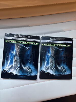 Godzilla (1998) 4K+ Blu-ray+Digital+Rare OOP slipcover.  New Sealed!-image