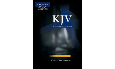 King James Version Large Print Text Bible (Black French Morocco Leather)-image