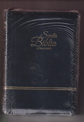 Biblia letra gigante Reina-Valera 1960 negro -SEALED NEW BLACK SPANISH BIBLE-image