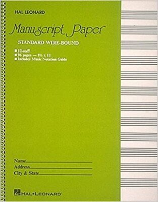 (Standard Wirebound Manuscript Paper (Green Cover)) By Hal Leonard Publishing...-image