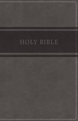 KJV Holy Bible: Deluxe Gift, Gray Leathersoft, Red Letter, Comfort Print: King J-image
