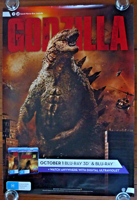 GODZILLA Original 2014 Australian Advance One Sheet Blu-ray Release Movie Poster-image