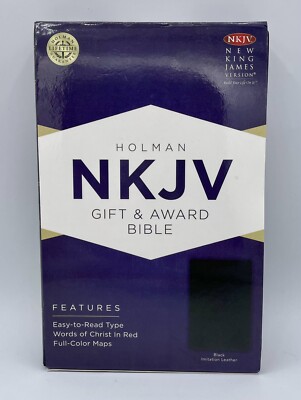 NKJV Gift and Award Bible, Black Imitation Leather by Holman Bible Holman Bible-image