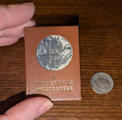 MINIATURE BOOK, DOLLHOUSE BOOK: MINIBOOK DESIGNER, TYPOGRAPHER J. ERDELYI (1975)-image