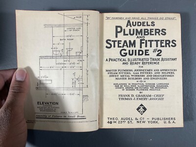 Audels Plumbers And Steam Fitters Guide #2 Frank D. Graham VTG Leather Book 1950-image