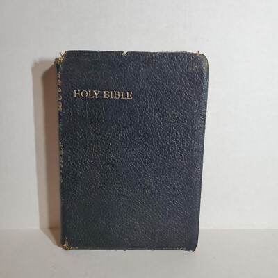 Holy Bible Concordance Collins Authorized KJV 1959 Black Leather Red Letter-image