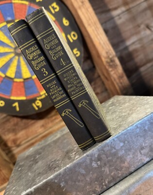 Audels Carpenters and Builders Guide Volumes 3 & 4 1960 Books How Set Vintage-image