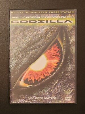 Godzilla (DVD, 1998) Deluxe Widescreen Presentation W/ Insert VERY GOOD-image