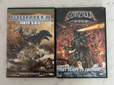 Lot Of 2 Godzilla: Tokyo S.O.S. and Godzilla 2000 DVD Excellent Pre owned Cond-image