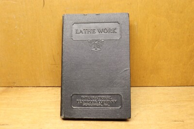 Lathe Work 177B Book I Engine & Turret Lathe I.C.S Staff Leather Bound 1936-image
