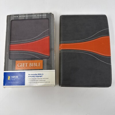 NIV Gift Bible Italian Duo-Tone Leather Bound Red Letter Edition by Zondervan-image