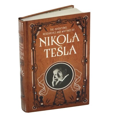 ❤️The INVENTIONS, RESEARCHES & WRITINGS OF NIKOLA TESLA  Leather Bound  Book NEW-image