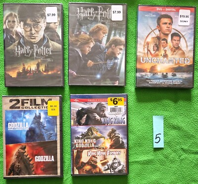 DVD Lot #5 Has 5 Brand New Unopened DVD's A Total of 8 Movies ~GREAT VALUE~-image