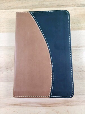 NIV Compact Holy Bible, Tan & Black Duo-Tone, 2011 Zondervan Red Letter Edition-image