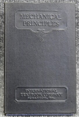Mechanical Principles Parts 1-2 by I.C.S. Staff Leather Bound 1934 Edition #348-image
