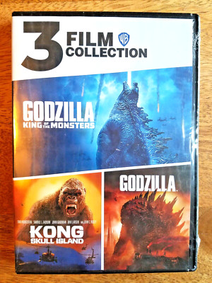 Godzilla 3 Film Collection Godzilla King Of The Monsters Kong Skull Island DVD-image